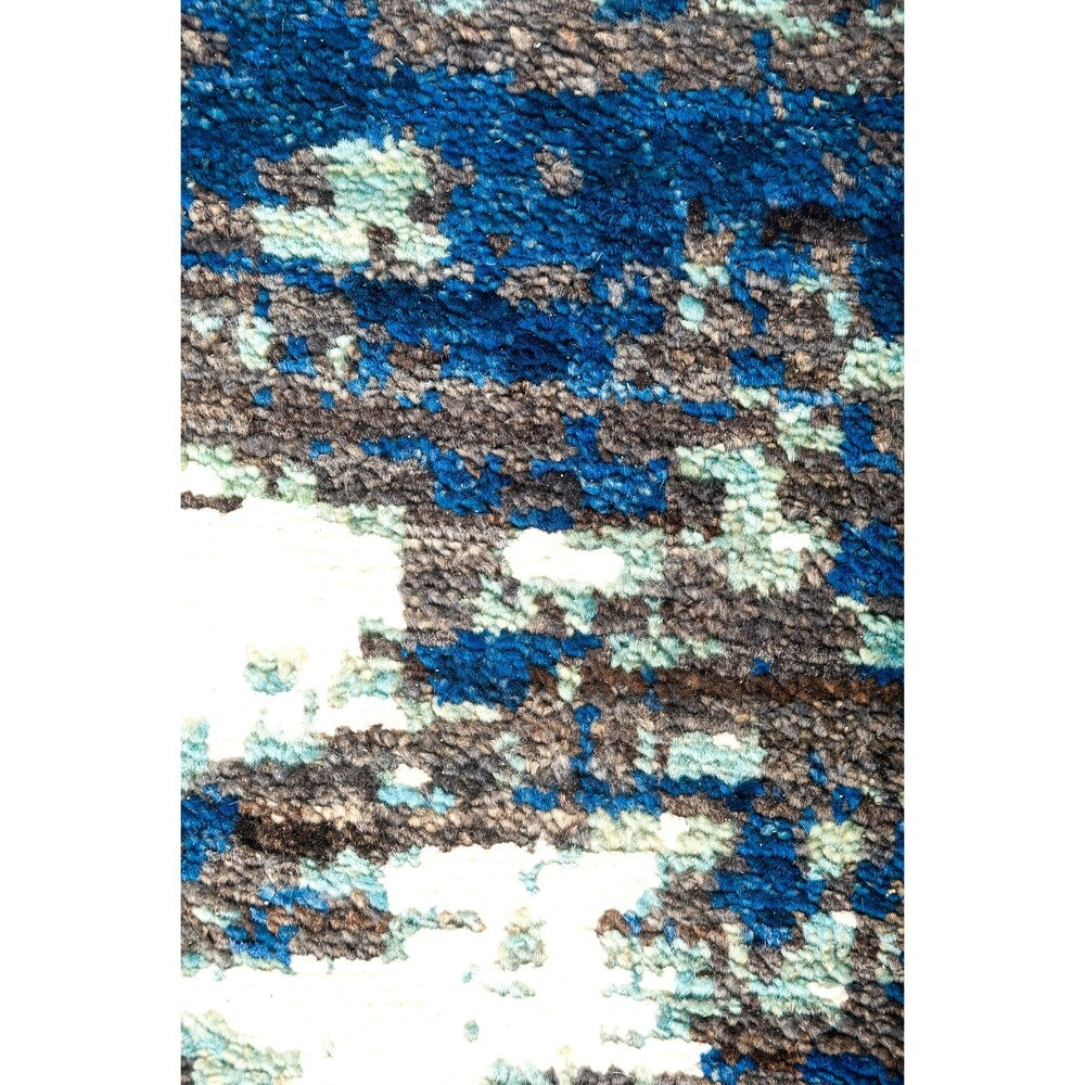 Eclectic Modern Blue Area Rug - 8'2" x 10'6"/Surplus