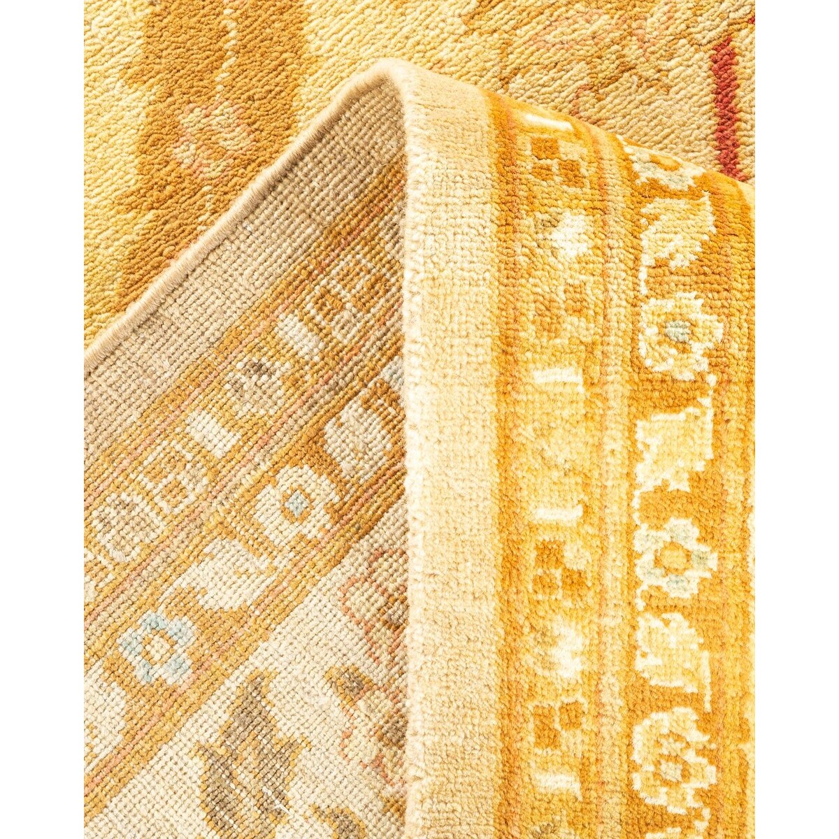 Overton Hand Knotted Wool Vintage Inspired Modern Contemporary Eclectic Ivory Area Rug - 8' 4" x 10' 4"