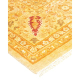 Overton Hand Knotted Wool Vintage Inspired Modern Contemporary Eclectic Ivory Area Rug - 8' 4" x 10' 4"