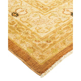 Overton Hand Knotted Wool Vintage Inspired Modern Contemporary Eclectic Yellow Area Rug - 9'2" x 11'10"
