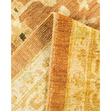 Overton Hand Knotted Wool Vintage Inspired Modern Contemporary Eclectic Yellow Area Rug - 9'2" x 11'10"
