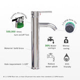 Eclife 16.5" White Ceramic Vessel Bathroom Sink Combo with Faucet 1.5 GPM and Pop up Drain