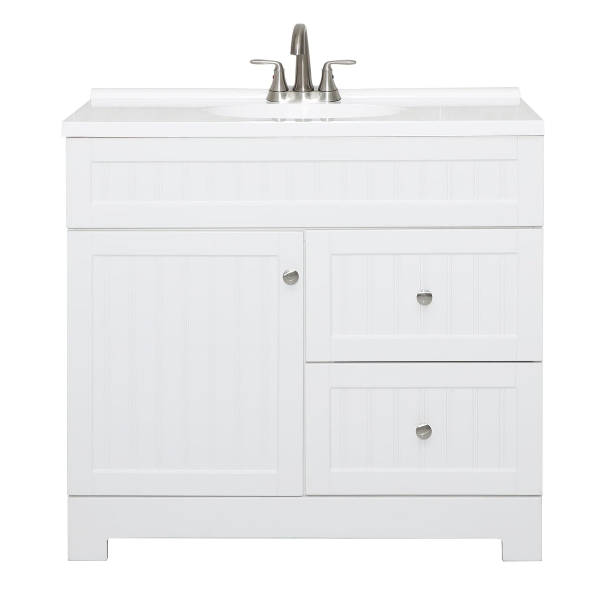 Eclife 30"/36" Bathroom Vanity Set W/ Drop in Resin Sink Cabinet Combo Free-standing