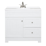 Eclife 30"/36" Bathroom Vanity Set W/ Drop in Resin Sink Cabinet Combo Free-standing