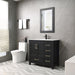 36'' Bathroom Vanities Set Cabinet with Sink Combo Set Under-mount Ceramic Sink Matte Black Faucet Mirror
