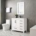 36'' Bathroom Vanities Set Cabinet with Sink Combo Set Under-mount Ceramic Sink Matte Black Faucet Mirror