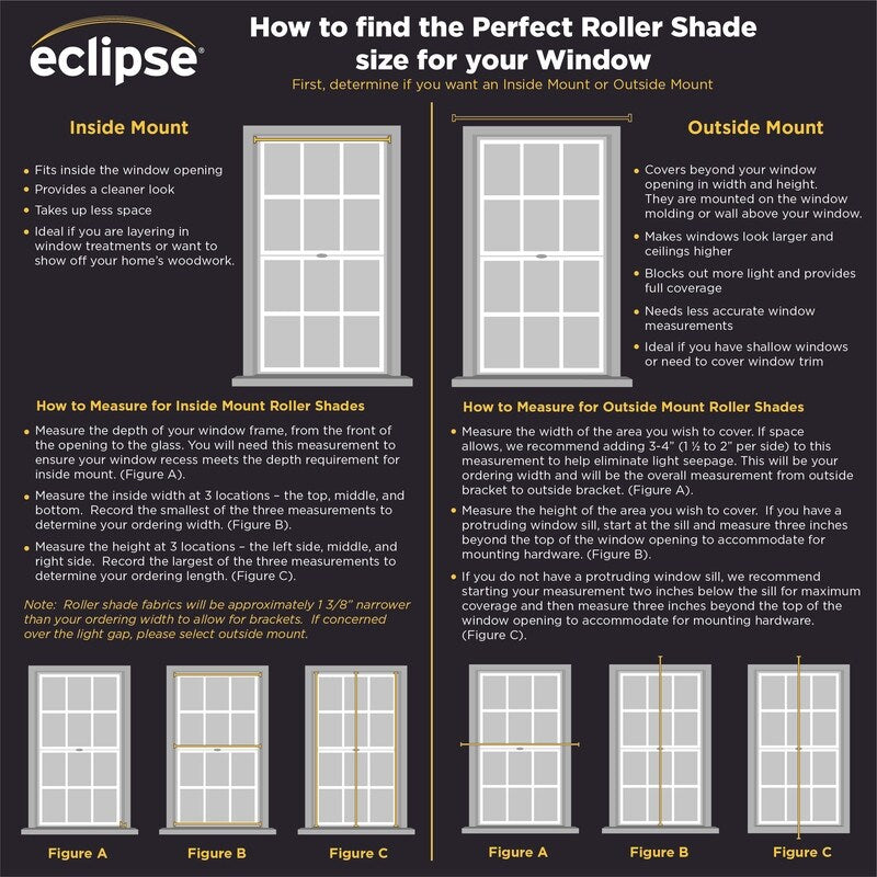Eclipse Arbor Solid 100% Total Blackout Cordless Roller Shade