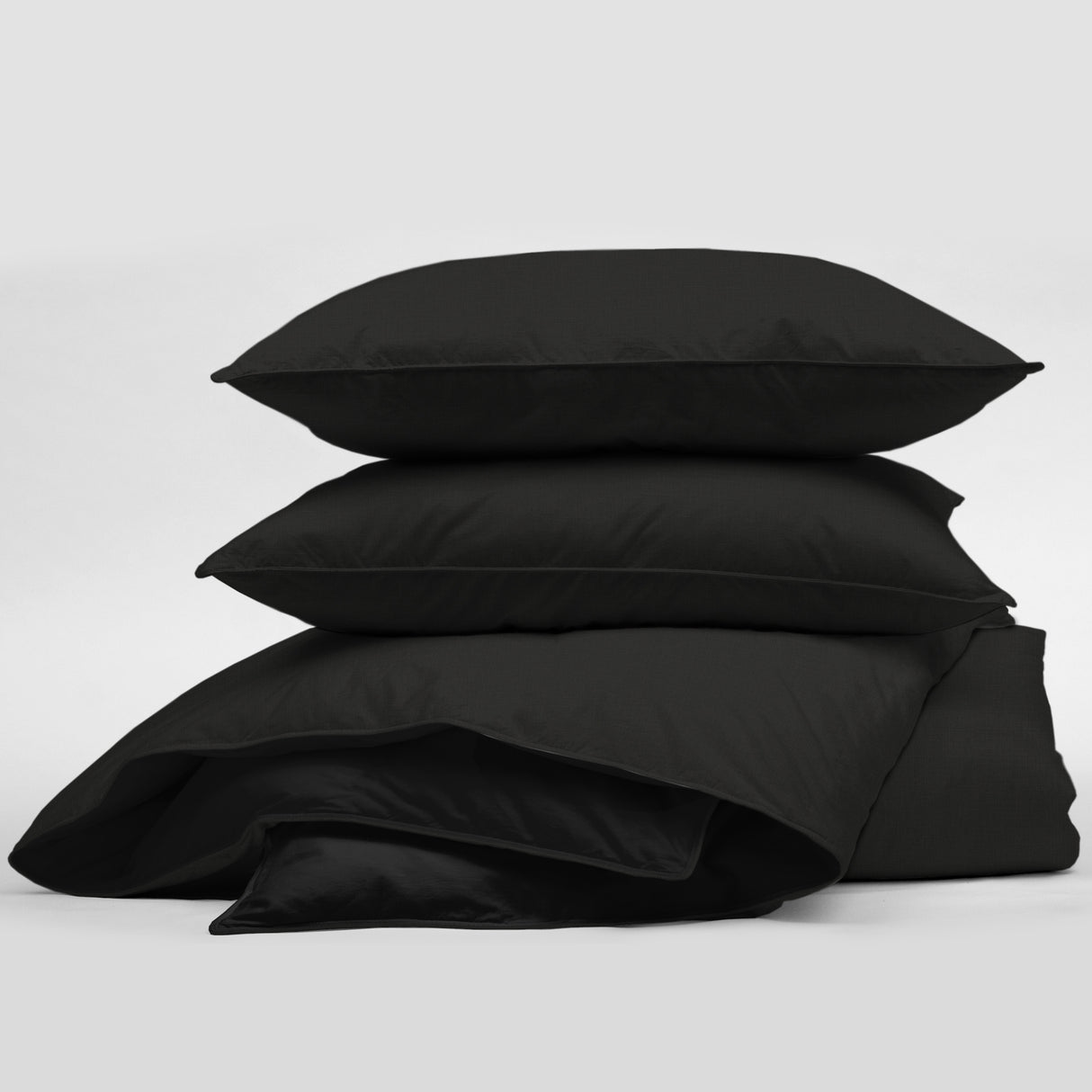 Eclipse Black Coverlet & Pillow Sham Set