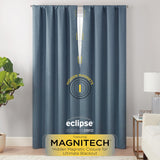 Eclipse Cannes Magnitech 100% Blackout Curtain, Rod Pocket Window Curtain Panel, Seamless Magnetic Closure (1 Panel)