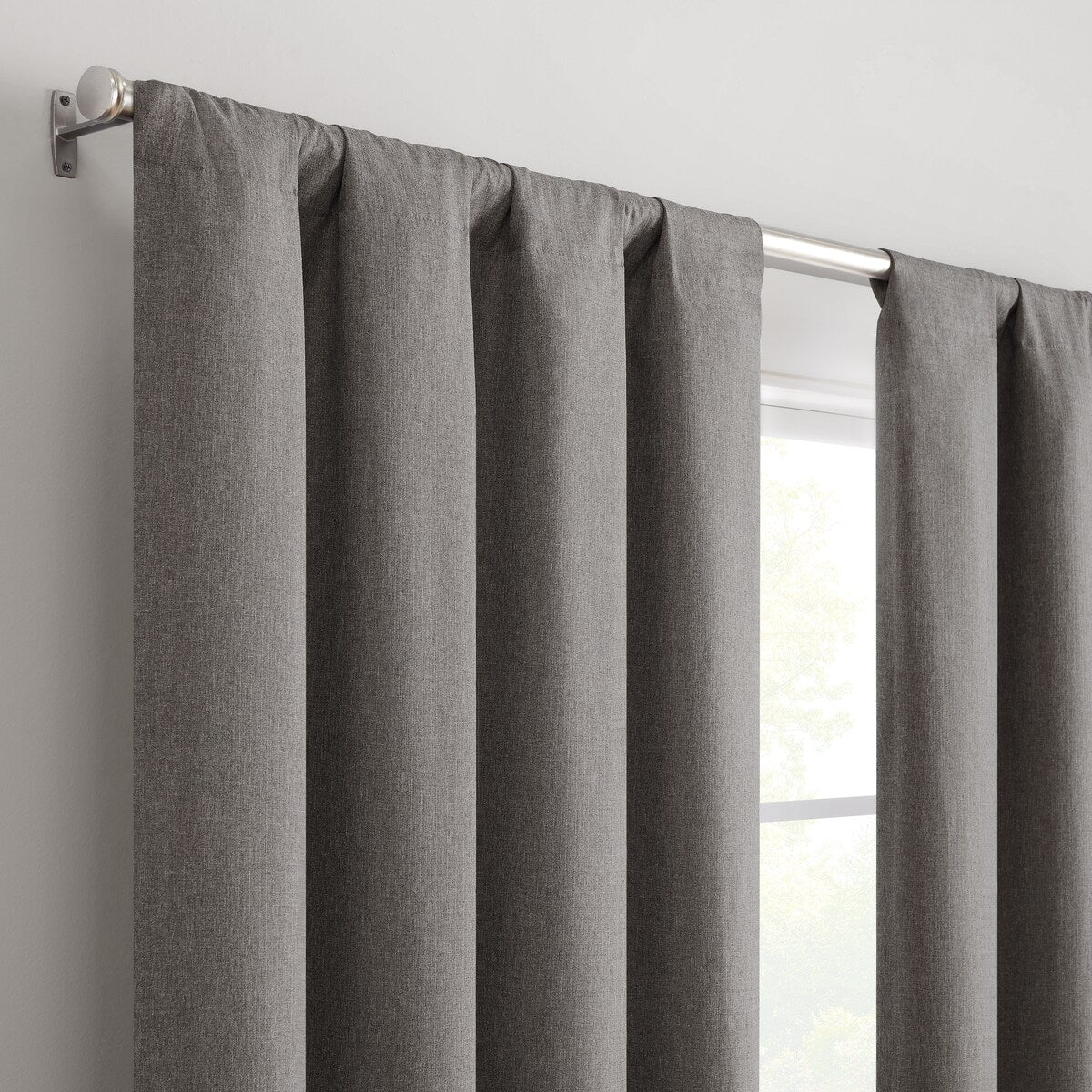 Eclipse Cannes Magnitech 100% Blackout Curtain, Rod Pocket Window Curtain Panel, Seamless Magnetic Closure (1 Panel)