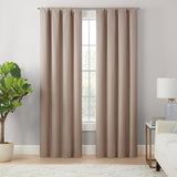 Eclipse Cannes Magnitech 100% Blackout Curtain, Rod Pocket Window Curtain Panel, Seamless Magnetic Closure (1 Panel)