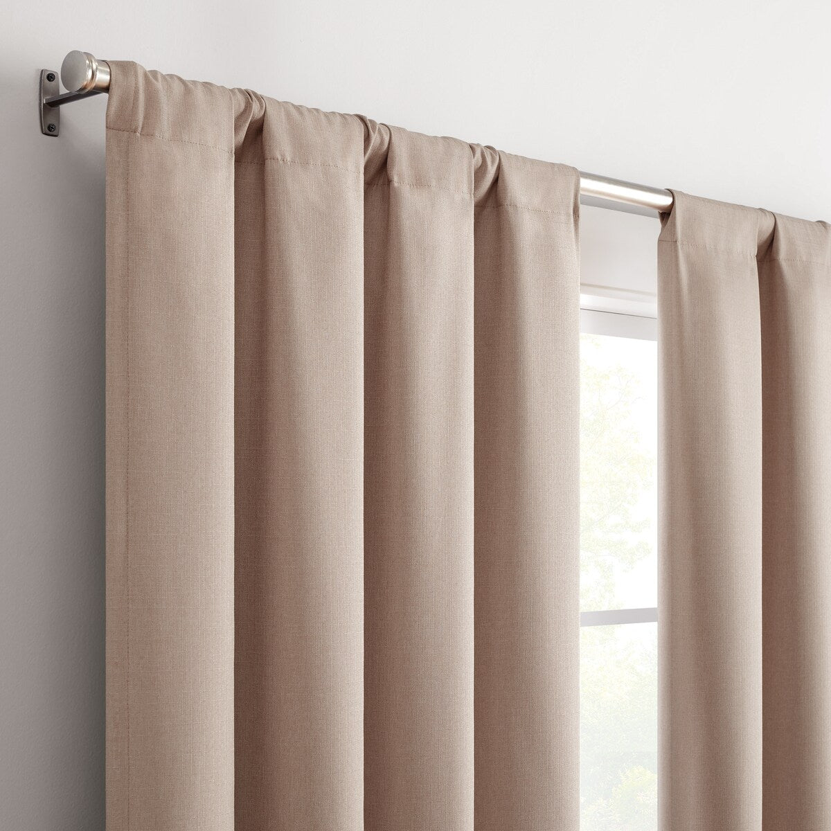 Eclipse Cannes Magnitech 100% Blackout Curtain, Rod Pocket Window Curtain Panel, Seamless Magnetic Closure (1 Panel)