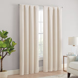 Eclipse Cannes Magnitech 100% Blackout Curtain, Rod Pocket Window Curtain Panel, Seamless Magnetic Closure (1 Panel)