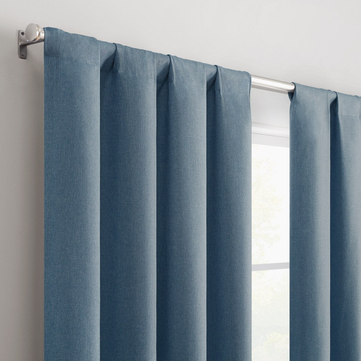 Eclipse Cannes Magnitech 100% Blackout Curtain, Rod Pocket Window Curtain Panel, Seamless Magnetic Closure (1 Panel)