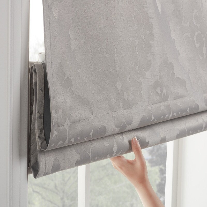 Eclipse Carlton Damask 100% Total Blackout Cordless Roman Shade