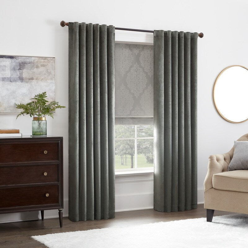 Eclipse Carlton Damask 100% Total Blackout Cordless Roman Shade
