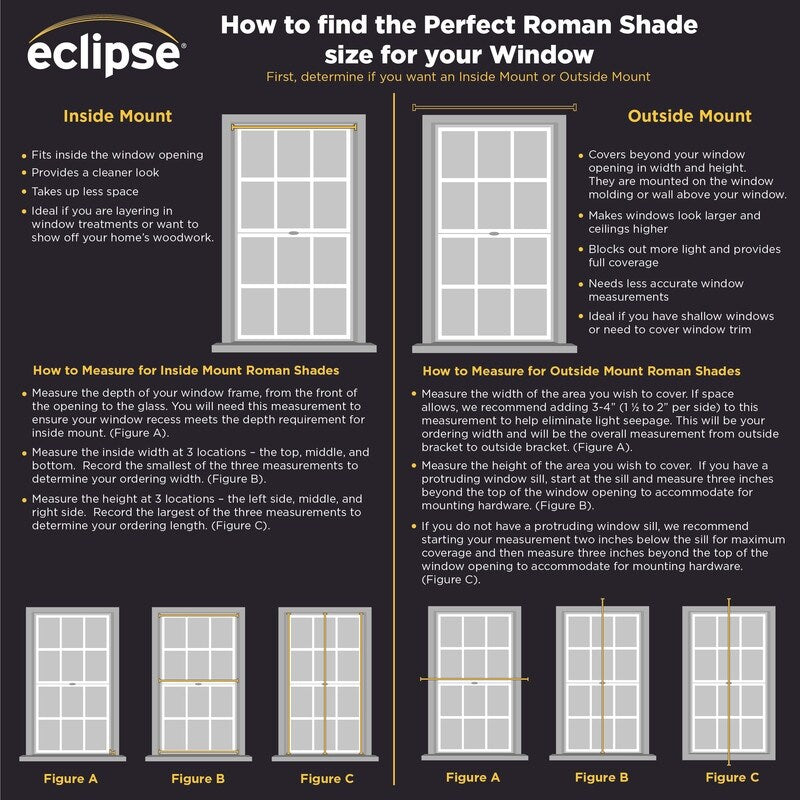 Eclipse Carlton Damask 100% Total Blackout Cordless Roman Shade