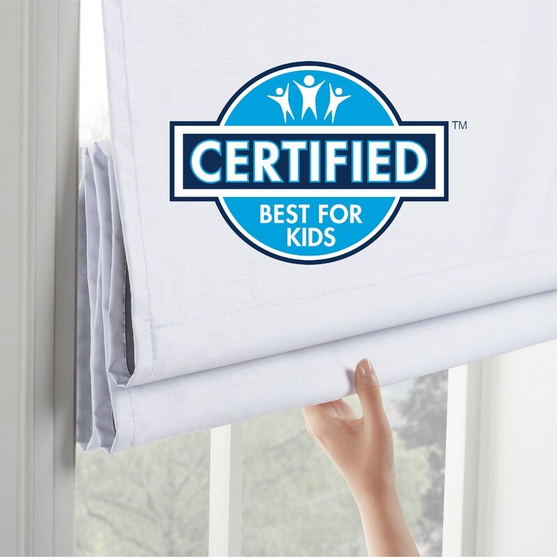 Eclipse Drew Textured Solid 100% Total Blackout Cordless Roman Shade