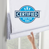 Eclipse Drew Textured Solid 100% Total Blackout Cordless Roman Shade