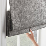 Eclipse Drew Textured Solid 100% Total Blackout Cordless Roman Shade