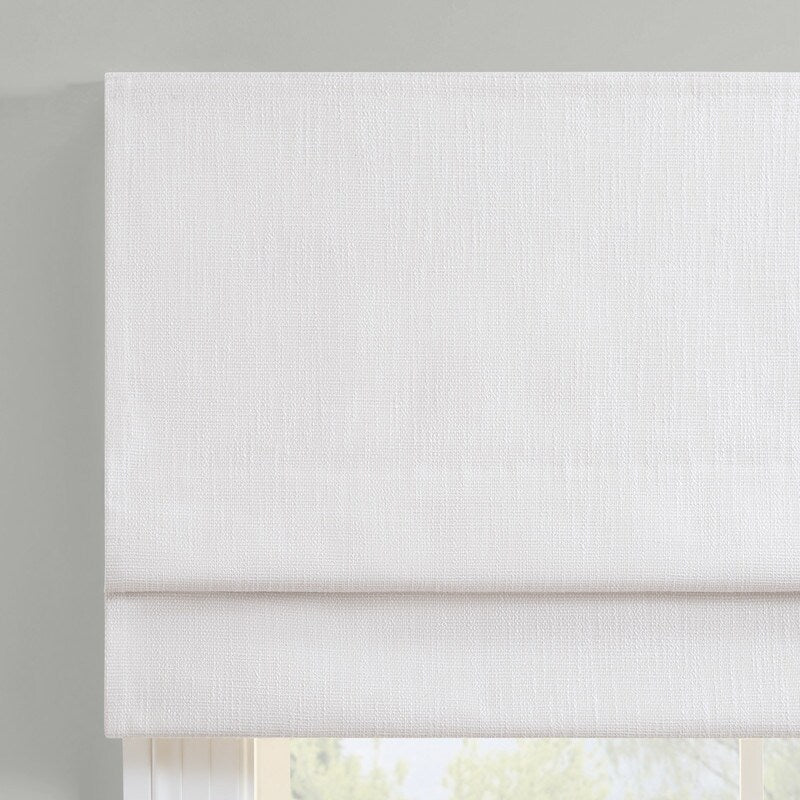 Eclipse Drew Textured Solid 100% Total Blackout Cordless Roman Shade