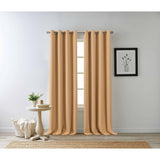 Eclipse Hadley 100% Blackout, Linen Blend Grommet Curtain Panel, 1 Panel