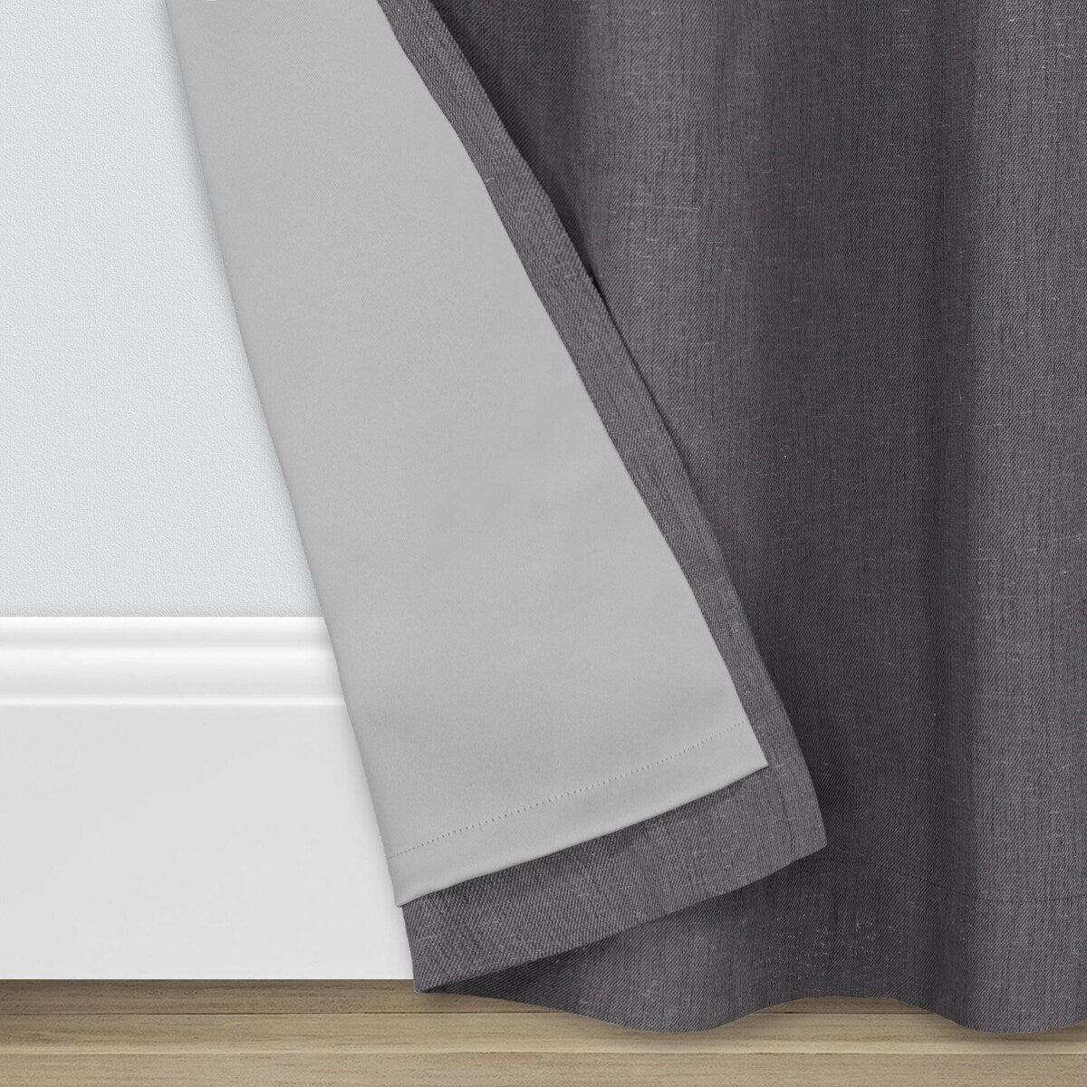 Eclipse Hadley 100% Blackout, Linen Blend Grommet Curtain Panel, 1 Panel