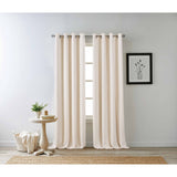 Eclipse Hadley 100% Blackout, Linen Blend Grommet Curtain Panel, 1 Panel