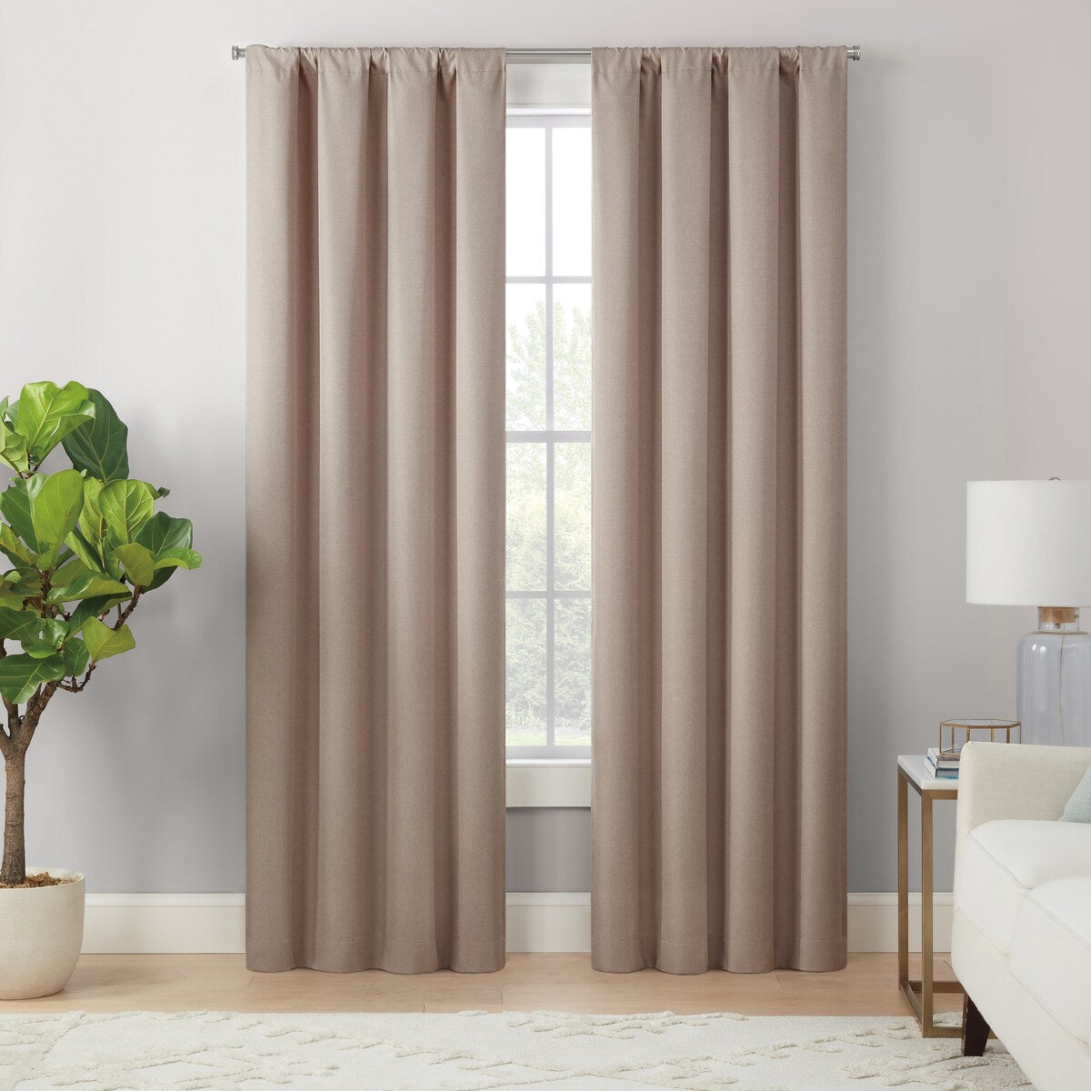 Eclipse Cannes Magnitech 100% Blackout Curtain, Rod Pocket Window Curtain Panel, Seamless Magnetic Closure (1 Panel)