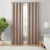 Eclipse Cannes Magnitech 100% Blackout Curtain, Rod Pocket Window Curtain Panel, Seamless Magnetic Closure (1 Panel)