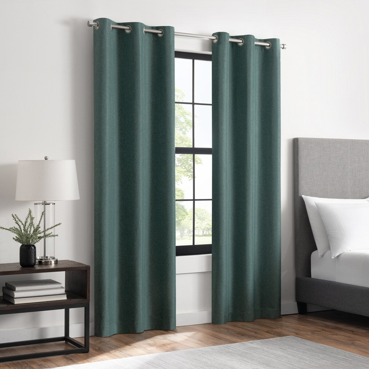 Eclipse Welwick Magnitech 100% Blackout Curtain, Grommet Window Curtain Panel, Seamless Magnetic Closure (1 Panel)
