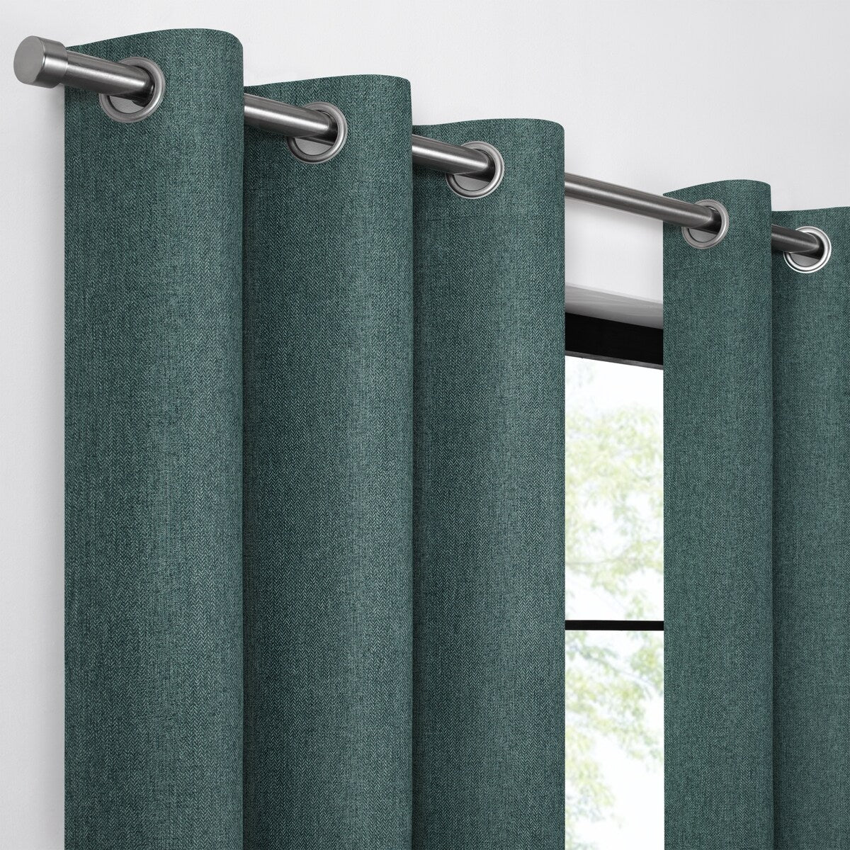 Eclipse Welwick Magnitech 100% Blackout Curtain, Grommet Window Curtain Panel, Seamless Magnetic Closure (1 Panel)