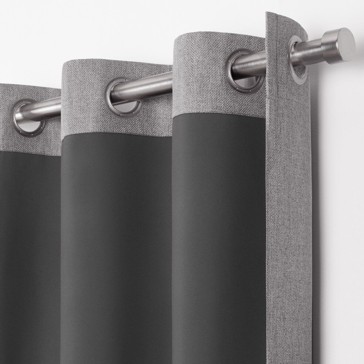 Eclipse Welwick Magnitech 100% Blackout Curtain, Grommet Window Curtain Panel, Seamless Magnetic Closure (1 Panel)