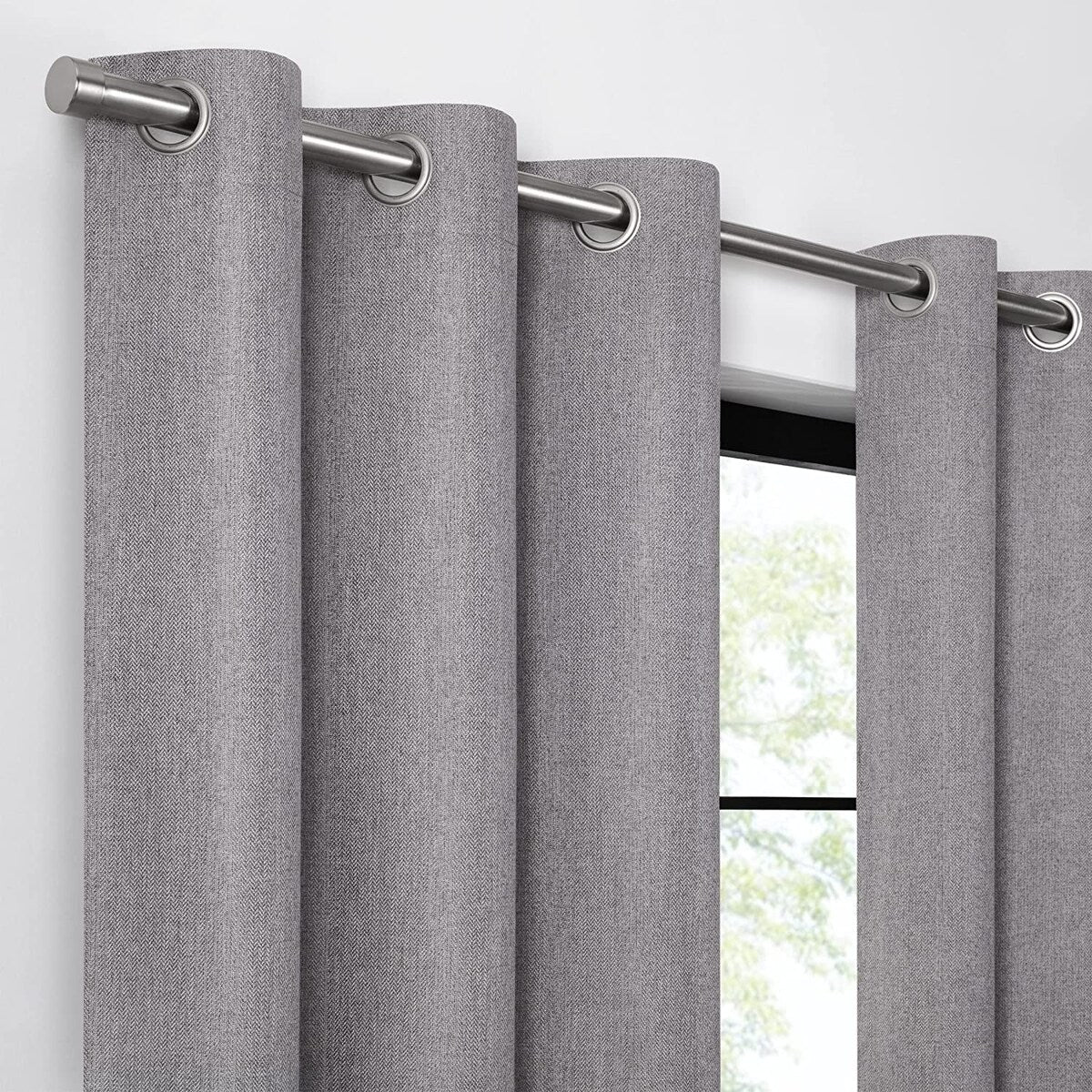 Eclipse Welwick Magnitech 100% Blackout Curtain, Grommet Window Curtain Panel, Seamless Magnetic Closure (1 Panel)