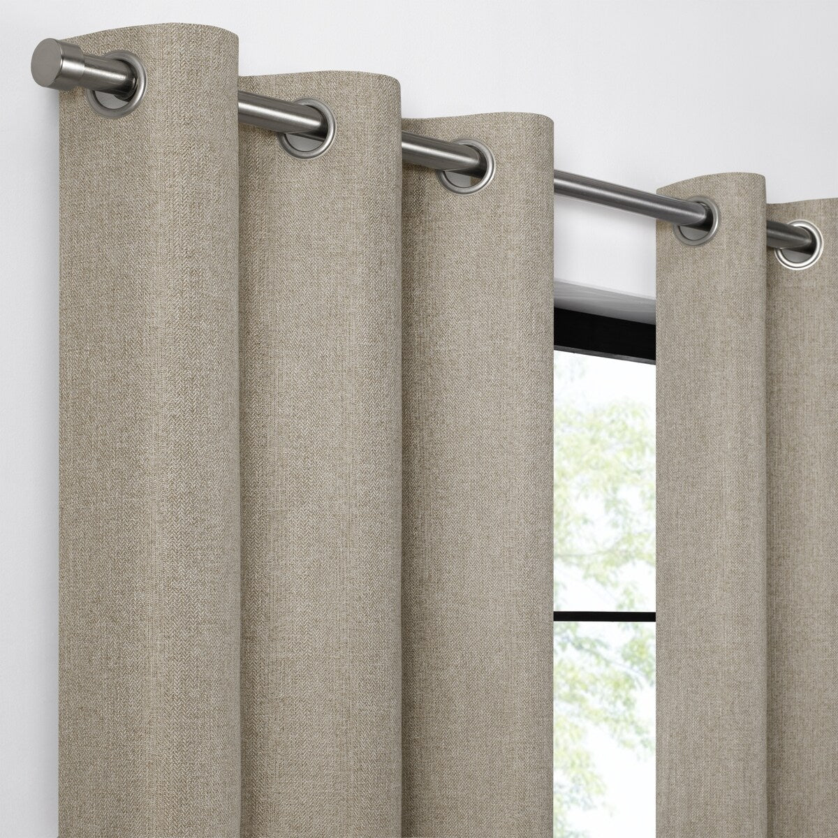 Eclipse Welwick Magnitech 100% Blackout Curtain, Grommet Window Curtain Panel, Seamless Magnetic Closure (1 Panel)