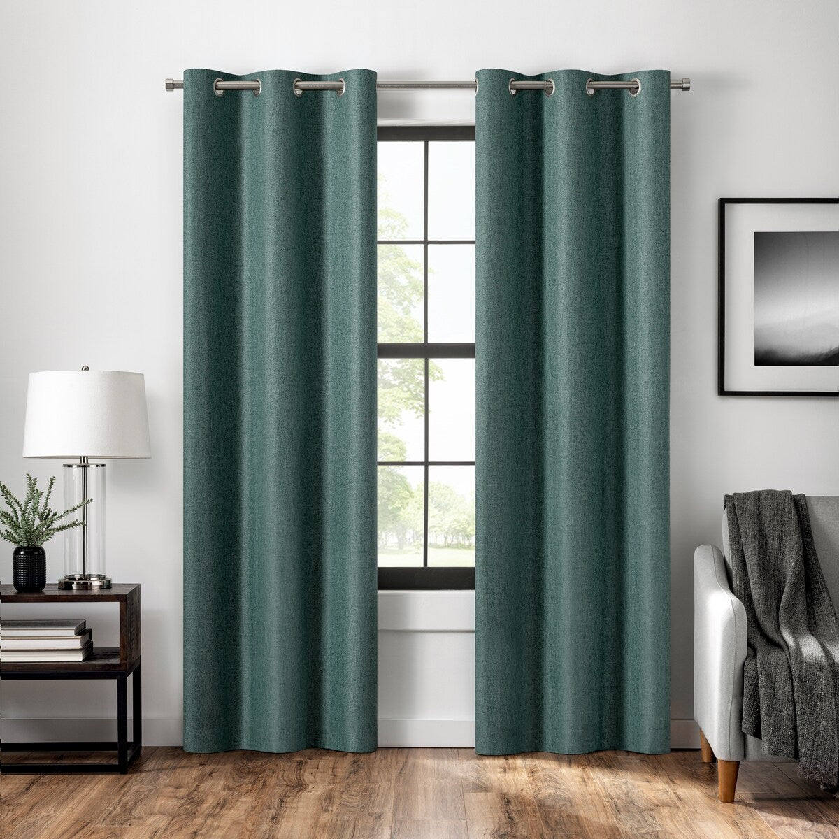Eclipse Welwick Magnitech 100% Blackout Curtain, Grommet Window Curtain Panel, Seamless Magnetic Closure (1 Panel)