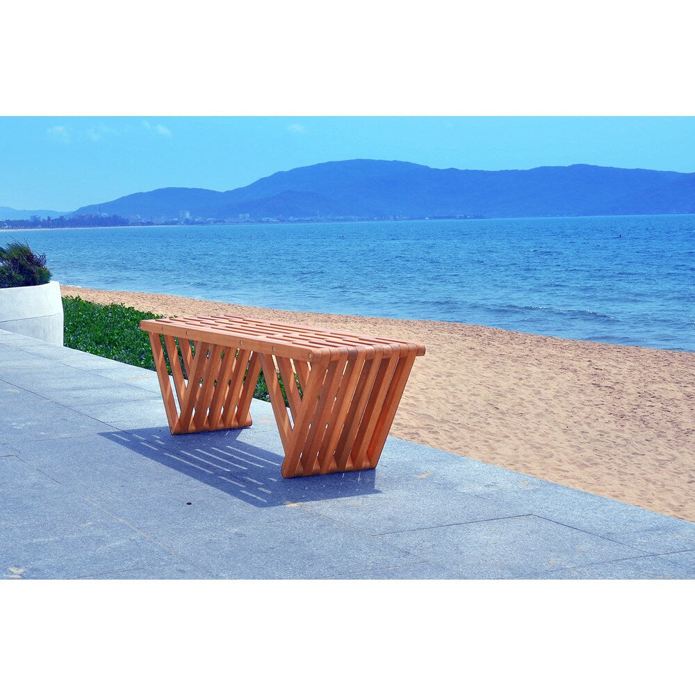 Eco-friendly 5-foot Outdoor Hardwood Garden Bench