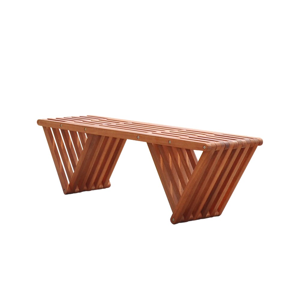Eco-friendly 5-foot Outdoor Hardwood Garden Bench