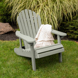 Eco-friendly Synthetic Wood Folding and Reclining Adirondack Chair