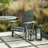Eco-friendly Synthetic Wood Folding and Reclining Adirondack Chair