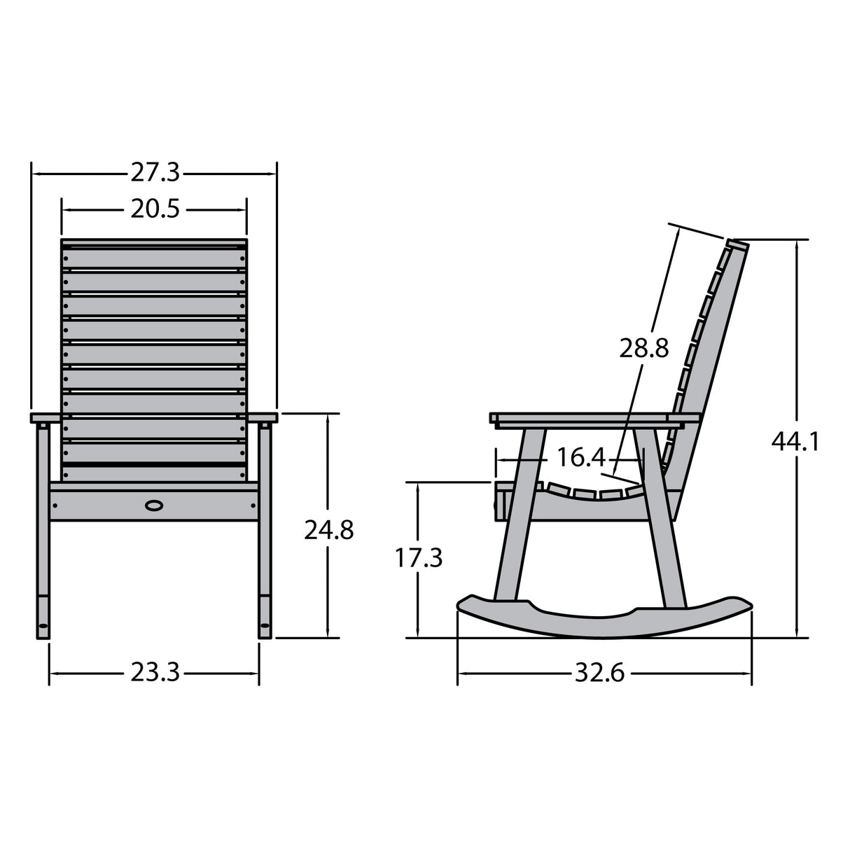 Eco-friendly Synthetic Wood Rocking Chair