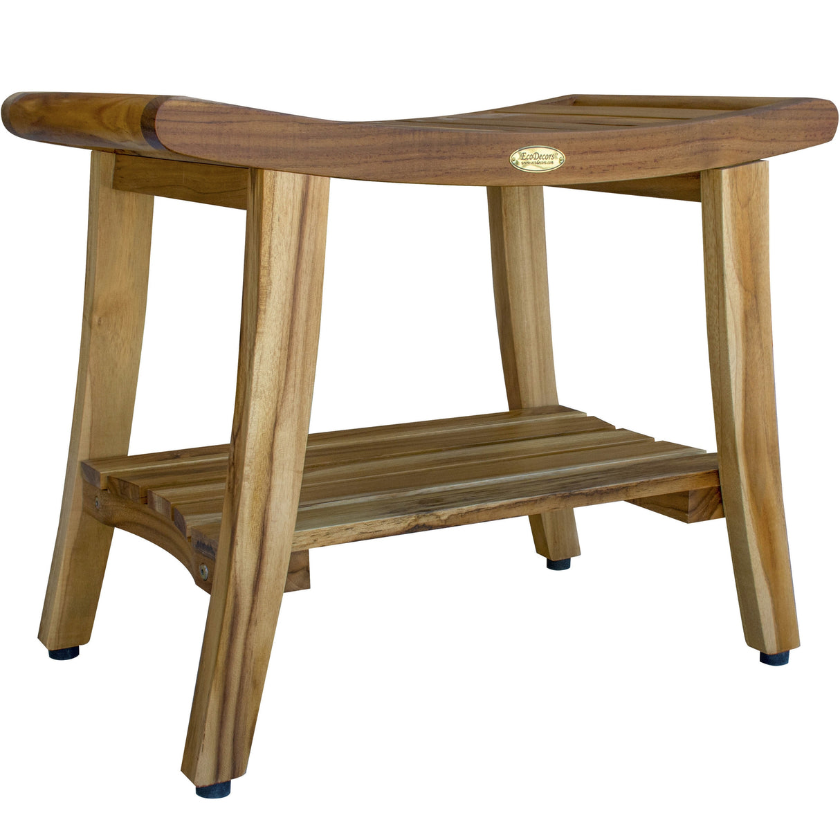 EcoDecors 24", Teak Shower Bench, Teak Shower Benches, Teak Bathroom Bench, Shower Bench Teak, Shower Chair Teak, Antique Gray