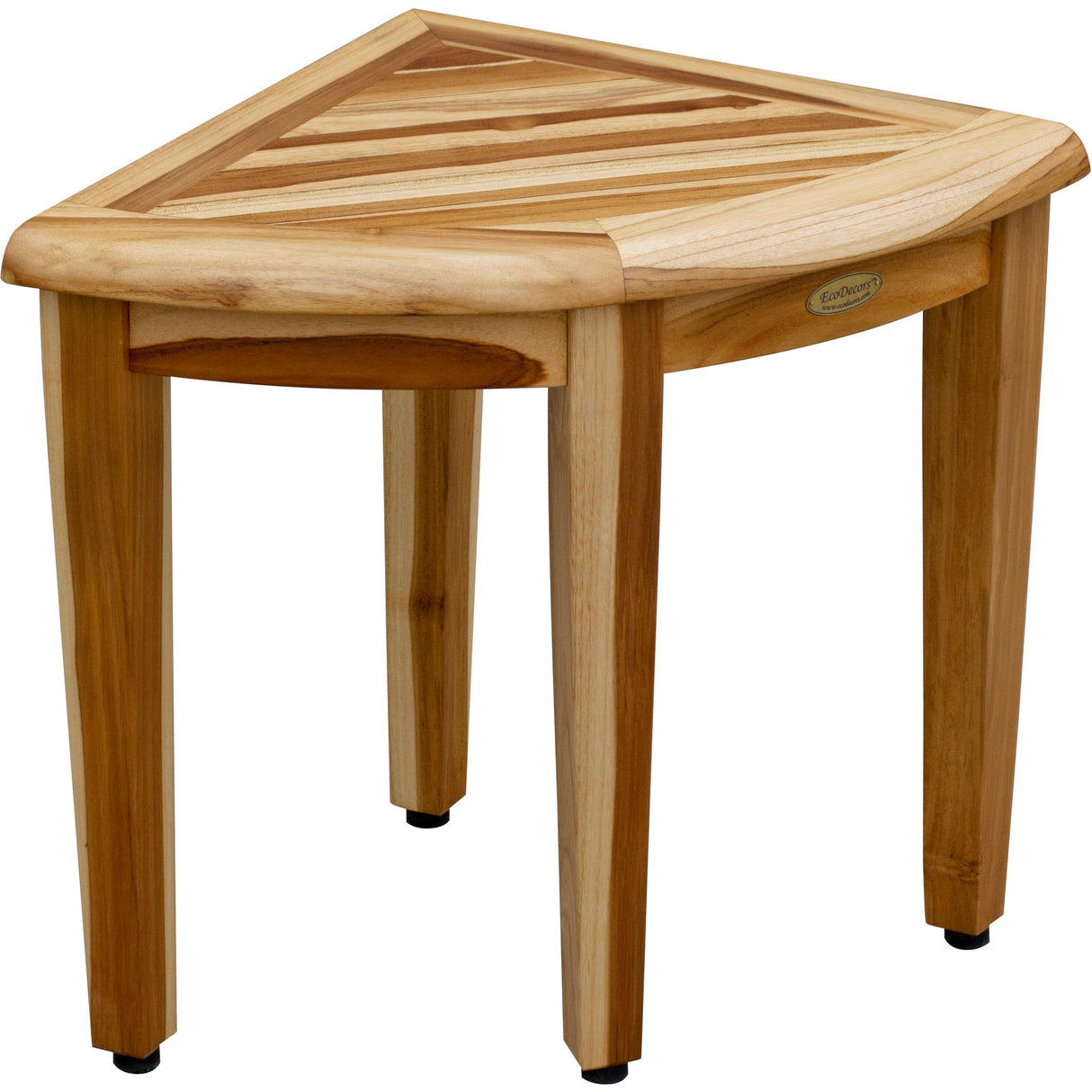EcoDecors Snazzy Corner, Teak Shower Bench, Shower Stool, Shower Stool for Shaving Legs, Teak Bench Shower, Bathroom Bench