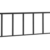 Eddie 76 Inch King Size Metal Open Frame Headboard, Rectangle, Black