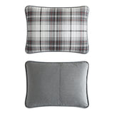 Eddie Bauer Alder Plaid Cotton Reversible Grey Quilt Set
