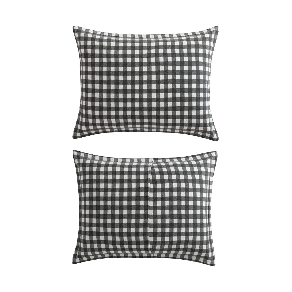 Eddie Bauer Preston Grey Cotton Flannel Reversible Comforter Set