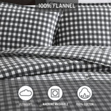 Eddie Bauer Preston Grey Cotton Flannel Reversible Comforter Set
