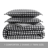Eddie Bauer Preston Grey Cotton Flannel Reversible Comforter Set