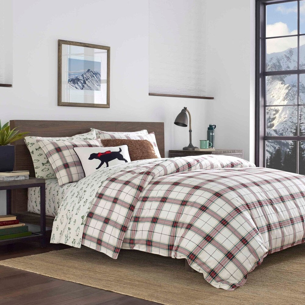 Eddie Bauer Riverdale Plaid Flannel Duvet Cover Set