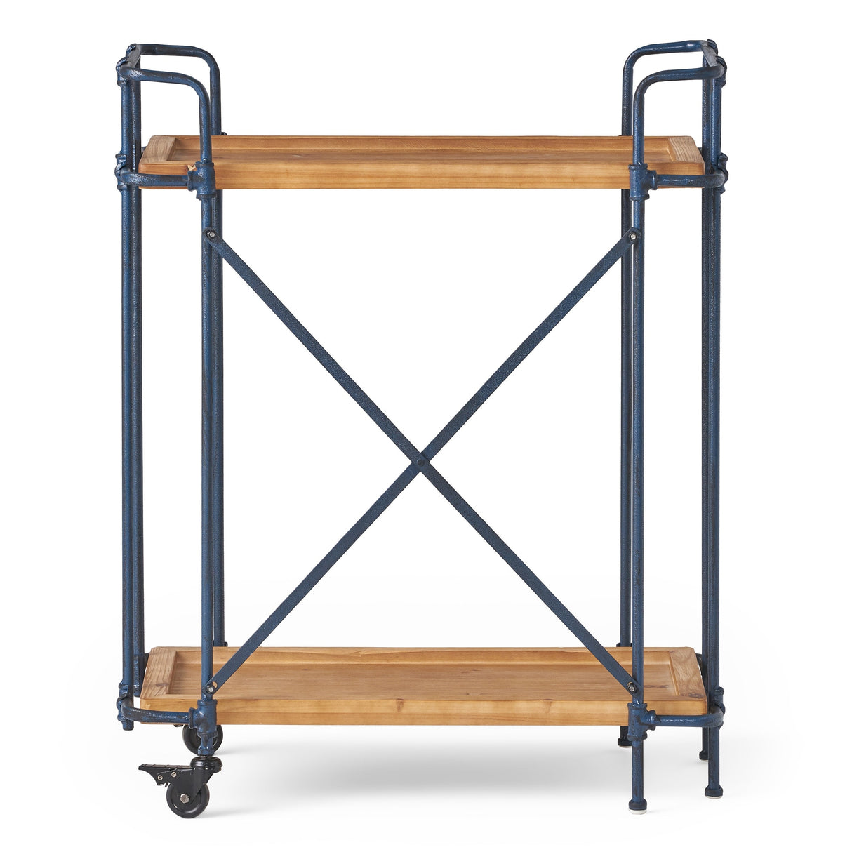 Eden Outdoor Industrial Firwood and Iron Bar Cart by Christopher Knight Home - 28.00" L x 17.25" W x 33.00" H